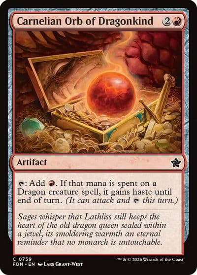 Carnelian Orb of Dragonkind 0759 Foundations Magic card