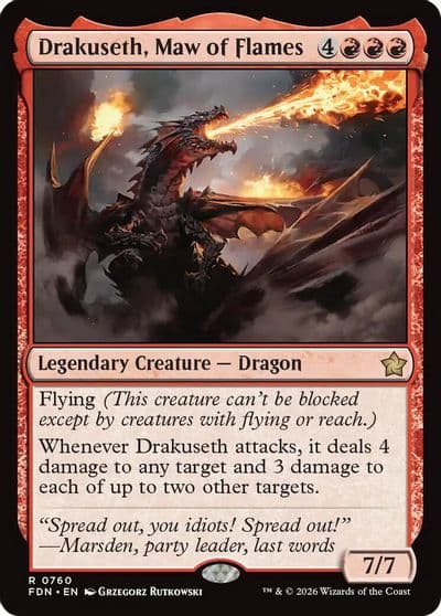 Drakuseth Maw of Flames 0760 Foundations Magic card