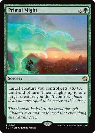 Primal Might 0766 Foundations Magic card