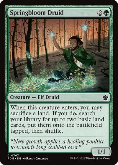 Springbloom Druid 0767 Foundations Magic card