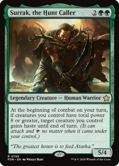Surrak the Hunt Caller 0768 Foundations Magic card