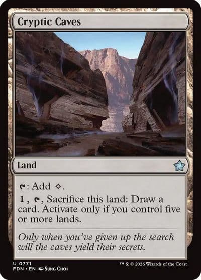 Cryptic Caves 0771 Foundations Magic card
