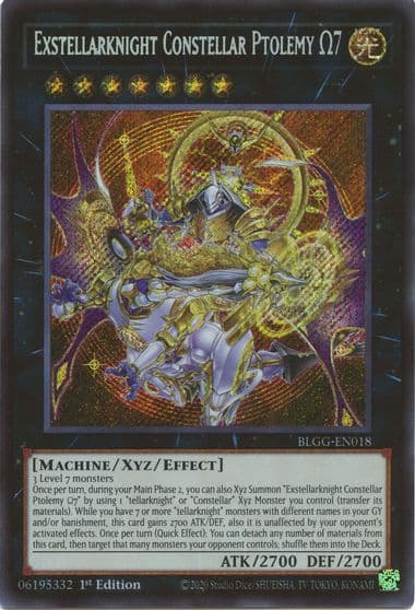 Exstellarknight Constellar Ptolemy Omega 7 Battles of Legend: Glorious Gallery Yu-Gi-Oh! card