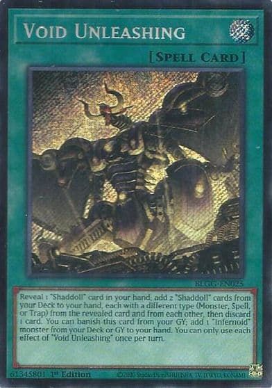 Void Unleashing Battles of Legend: Glorious Gallery Yu-Gi-Oh! card