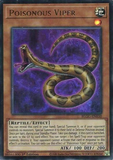 Poisonous Viper Battles of Legend: Glorious Gallery Yu-Gi-Oh! card