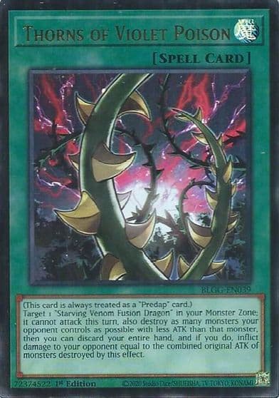 Thorns of Violet Poison Battles of Legend: Glorious Gallery Yu-Gi-Oh! card