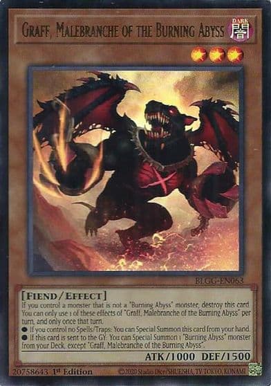 Graff Malebranche of the Burning Abyss Battles of Legend: Glorious Gallery Yu-Gi-Oh! card