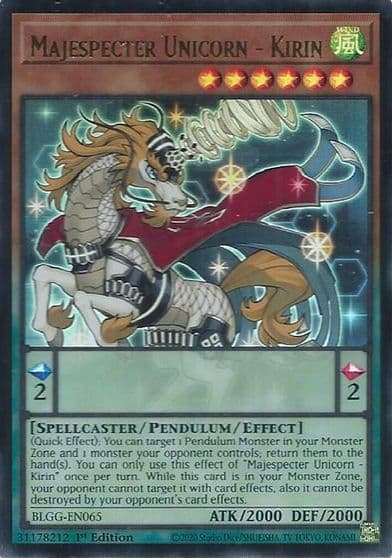 Majespecter Unicorn Kirin Battles of Legend: Glorious Gallery Yu-Gi-Oh! card