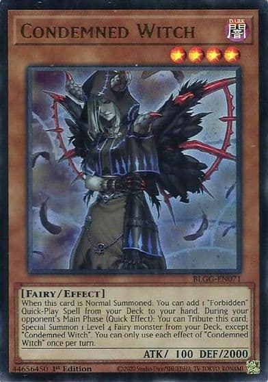Condemned Witch Battles of Legend: Glorious Gallery Yu-Gi-Oh! card