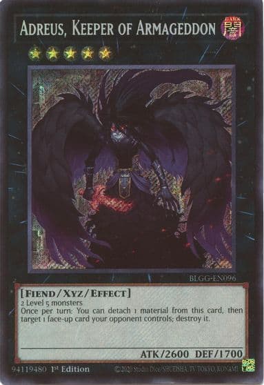 Adreus Keeper of Armageddon Battles of Legend: Glorious Gallery Yu-Gi-Oh! card