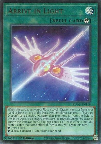 Arrive in Light Battles of Legend: Glorious Gallery Yu-Gi-Oh! card