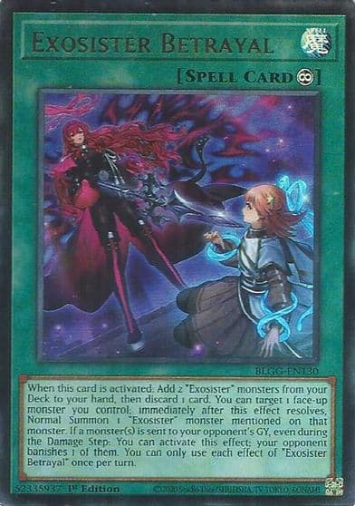 Exosister Betrayal Battles of Legend: Glorious Gallery Yu-Gi-Oh! card