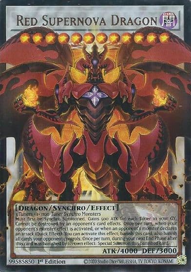 Red Supernova Dragon Battles of Legend: Glorious Gallery Yu-Gi-Oh! card