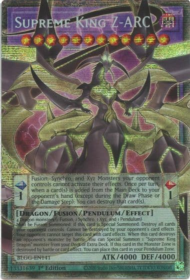 Supreme King Z ARC Starlight Rare Battles of Legend: Glorious Gallery Yu-Gi-Oh! card