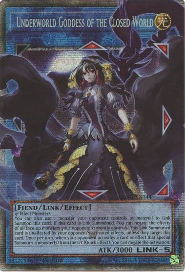 Underworld Goddess of the Closed World Starlight Rare Battles of Legend: Glorious Gallery Yu-Gi-Oh! card