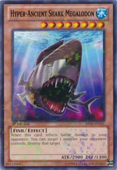 Hyper Ancient Shark Megalodon Mosaic Rare Battle Pack 2: War of the Giants Yu-Gi-Oh! card