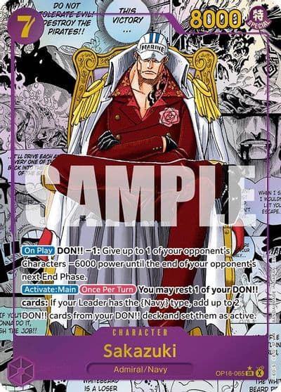 Sakazuki Manga The Time of Battle One Piece card