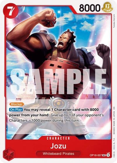 Jozu The Time of Battle One Piece card