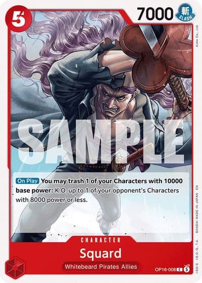 Squard The Time of Battle One Piece card