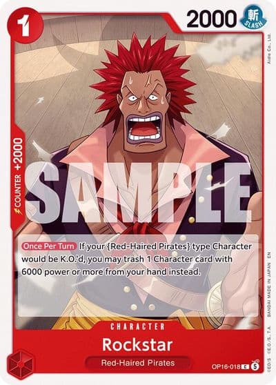 Rockstar The Time of Battle One Piece card