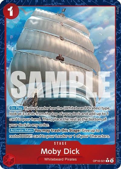 Moby Dick Alternate Art The Time of Battle One Piece card