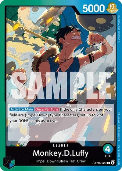 MonkeyDLuffy 022 The Time of Battle One Piece card