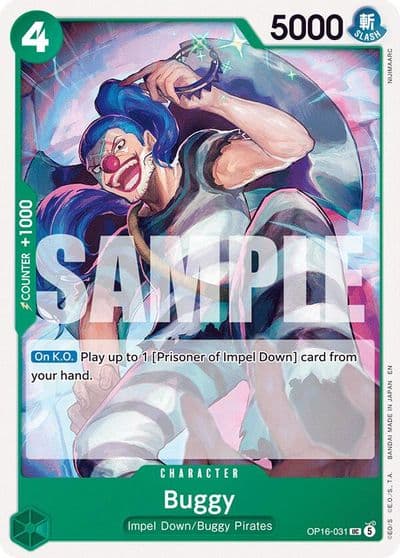 Buggy 031 The Time of Battle One Piece card