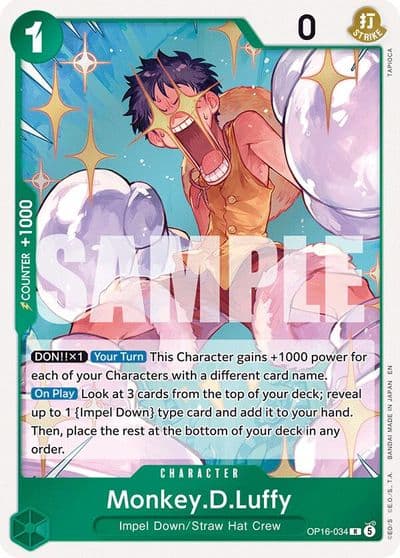 MonkeyDLuffy 034 The Time of Battle One Piece card