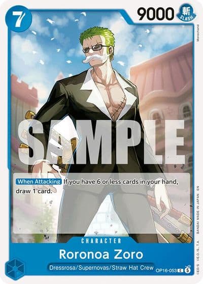 Roronoa Zoro 053 The Time of Battle One Piece card