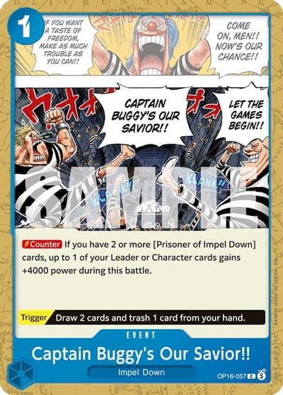 Captain Buggys Our Savior The Time of Battle One Piece card