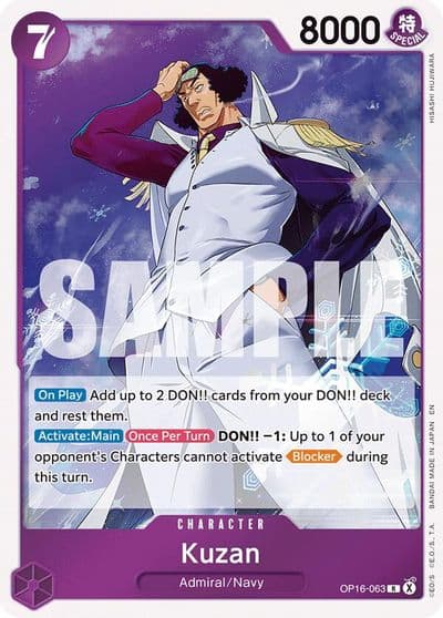 Kuzan The Time of Battle One Piece card
