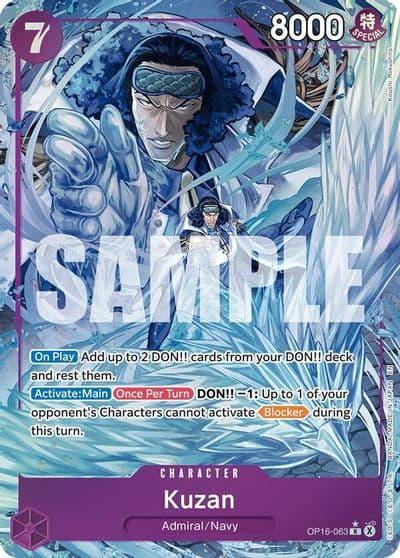 Kuzan Alternate Art The Time of Battle One Piece card