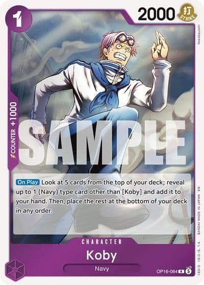 Koby The Time of Battle One Piece card