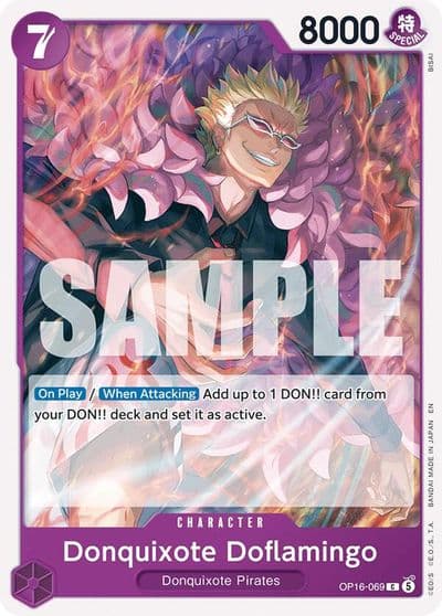 Donquixote Doflamingo 069 The Time of Battle One Piece card