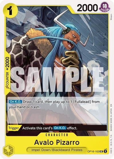 Avalo Pizarro The Time of Battle One Piece card