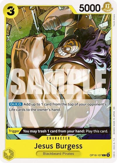 Jesus Burgess The Time of Battle One Piece card