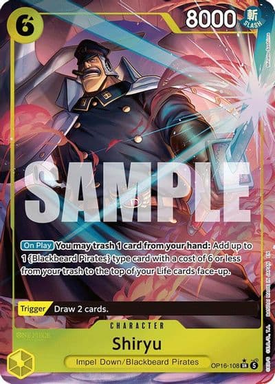 Shiryu Full Art The Time of Battle One Piece card
