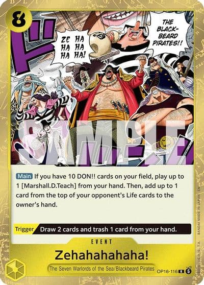 Zehahahahaha The Time of Battle One Piece card