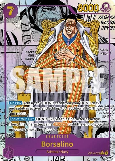 Borsalino Manga The Time of Battle One Piece card