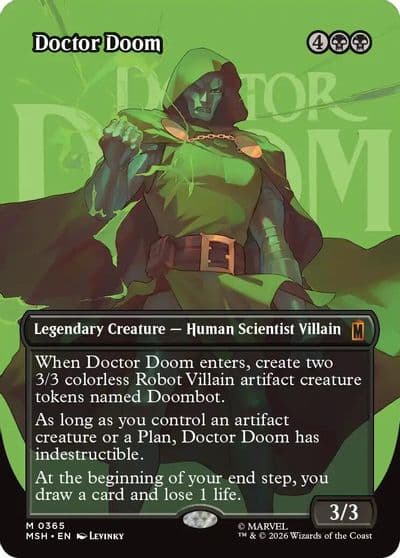 Doctor Doom Borderless 0365 Marvel Super Heroes Magic card