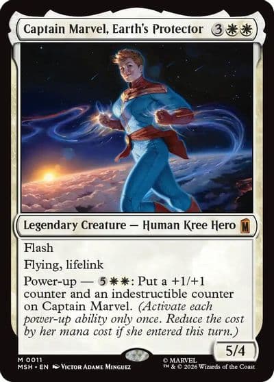 Captain Marvel Earths Protector Marvel Super Heroes Magic card