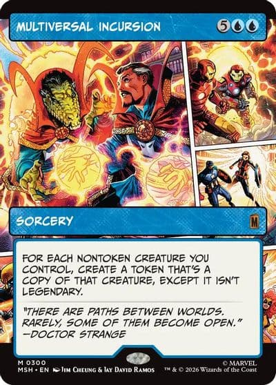 Multiversal Incursion Borderless Marvel Super Heroes Magic card