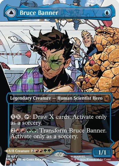 Bruce Banner Borderless 0331 Marvel Super Heroes Magic card