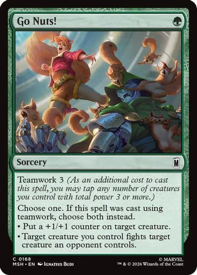 Go Nuts Marvel Super Heroes Magic card