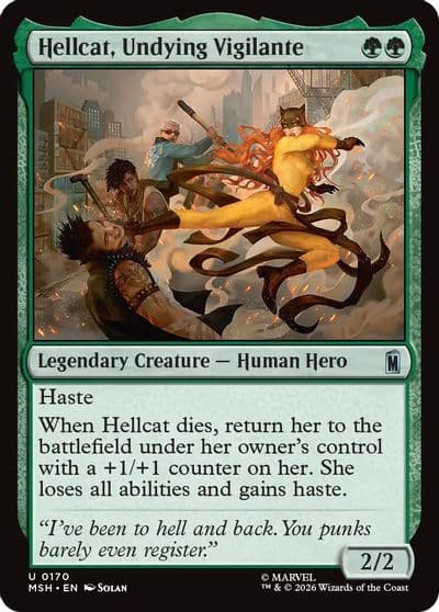 Hellcat Undying Vigilante Marvel Super Heroes Magic card