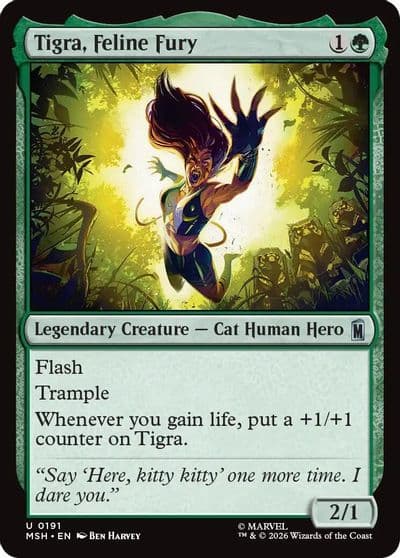 Tigra Feline Fury Marvel Super Heroes Magic card