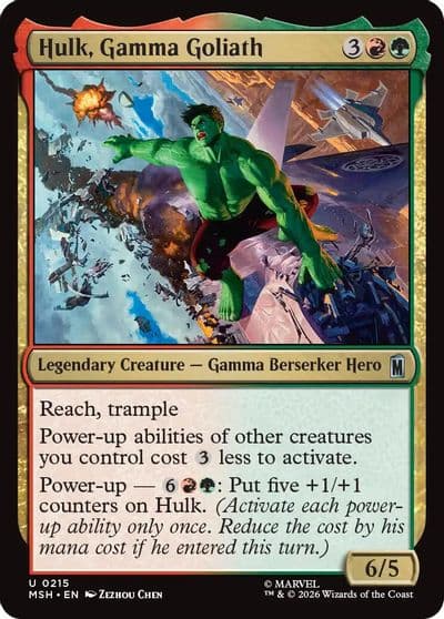 Hulk Gamma Goliath Marvel Super Heroes Magic card