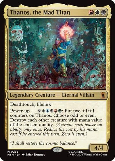 Thanos the Mad Titan Marvel Super Heroes Magic card