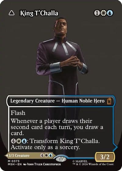 King TChalla Borderless 0373 Marvel Super Heroes Magic card