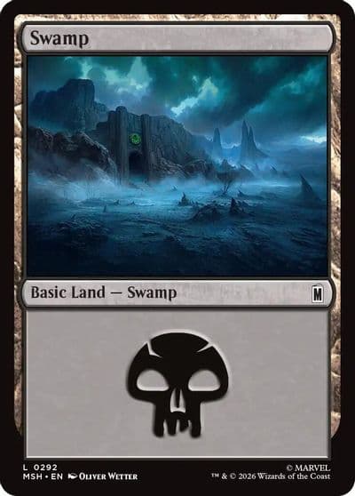 Swamp 0292 Marvel Super Heroes Magic card